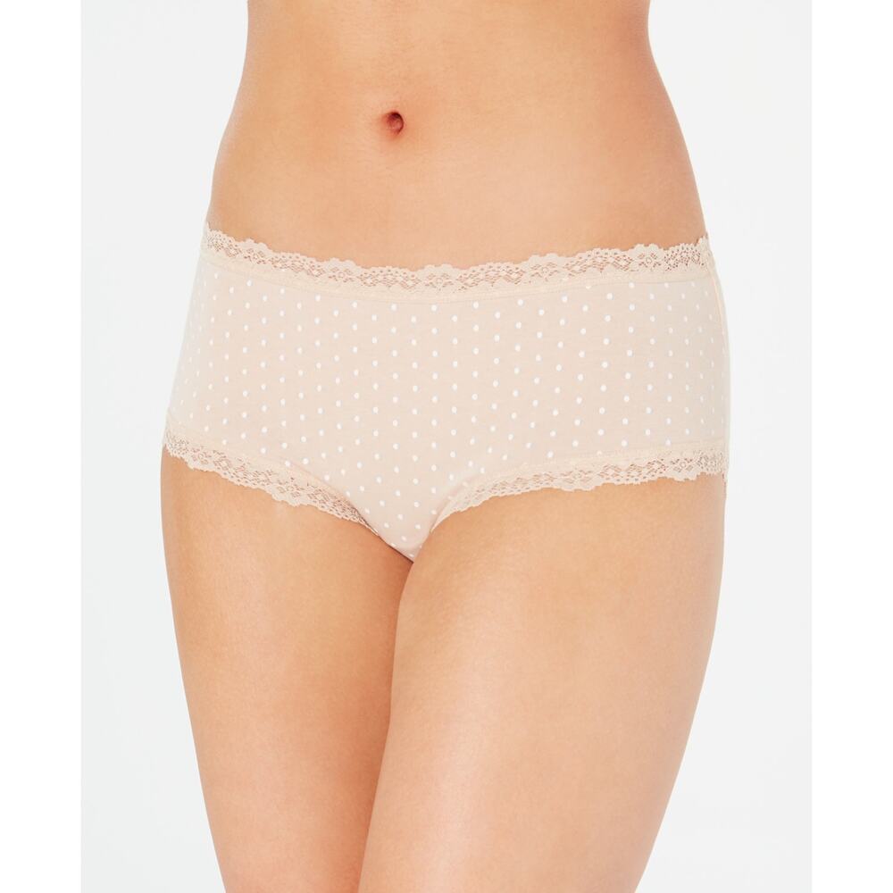 Jenni Women's Lace Trim Hipster Underwear Panties Chai Dots NWT Plus Size XXXL